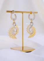 Golden Galaxy Statement Earrings (Yellow Gold) EAR002244 - Image 2