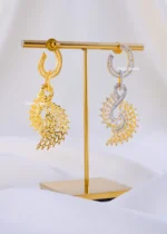 Golden Galaxy Statement Earrings (Yellow Gold) EAR002244 - Image 3