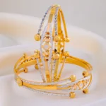 Golden Harmony Bangles (Dual Plating) BAN001929