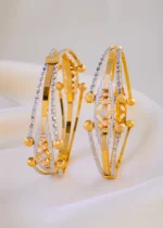 Golden Harmony Bangles (Dual Plating) BAN001929 - Image 2