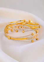 Golden Harmony Bangles (Dual Plating) BAN001929 - Image 3