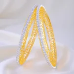 Golden Lattice Diamond Bangles (Yellow Gold) BAN002209