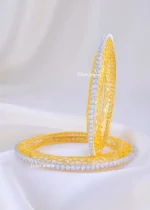 Golden Lattice Diamond Bangles (Yellow Gold) BAN002209 - Image 2