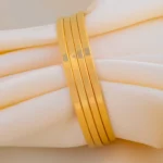Golden Luxe Stack Bangles (Yellow Gold) BAN001835