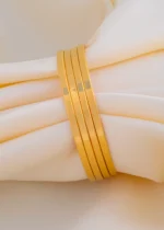 Golden Luxe Stack Bangles (Yellow Gold) BAN001835