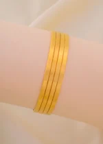 Golden Luxe Stack Bangles (Yellow Gold) BAN001835 - Image 2