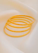 Golden Luxe Stack Bangles (Yellow Gold) BAN001835 - Image 3