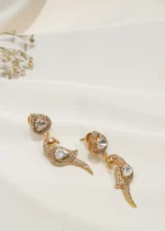 Golden Mayur Earrings (Yellow Gold) EAR000540 - Image 7