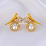 Golden Parrot Kundan Studs ( Yellow Gold ) EAR002167