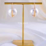 Golden Pearl Hoops (Yellow Gold) EAR002138