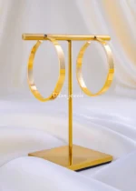 Golden Pearl Hoops (Yellow Gold) EAR002139 - Image 2
