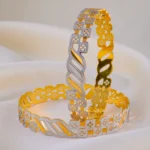 Golden Petal Vine Bangles (Dual Plating) BAN001924
