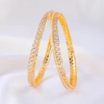 Golden Sparkle Diamond Bangles (Yellow Gold) BAN002225