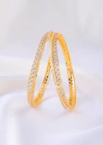 Golden Sparkle Diamond Bangles (Yellow Gold) BAN002225