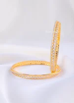 Golden Sparkle Diamond Bangles (Yellow Gold) BAN002225 - Image 2