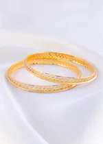 Golden Sparkle Diamond Bangles (Yellow Gold) BAN002225 - Image 3