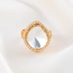 Golden Teardrop Sparkle Ring (Yellow Gold) RING02496