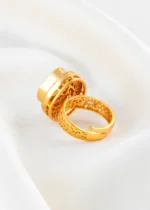 Golden Teardrop Sparkle Ring (Yellow Gold) RING02496 - Image 4