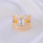 Golden Teardrop Wing Ring (Yellow Gold) RING02180