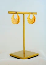 Golden Verse Hoops (Yellow Gold) EAR001824