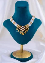 Graceful Pearl Drop Bridal Collection (Yellow Gold) NEC002350 - Image 2