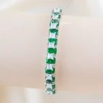 Green Allure German Silver Bracelet (Silver) BRA002444