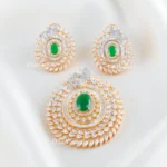Green Aura Diamond Pendant Set (Yellow Gold) PSET02599