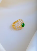 Green Band Ring (Yellow Gold) RING00812 - Image 3