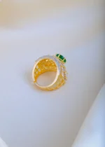 Green Band Ring (Yellow Gold) RING00812 - Image 4