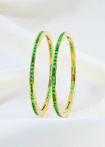 Green Channel Bangles (Yellow-Gold) BAN000391
