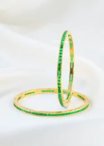 Green Channel Bangles (Yellow-Gold) BAN000391 - Image 2