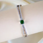 Green Chic Bracelet (Silver) BRA001295