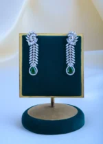 Green Chic Necklace Set (Silver) NEC000832 - Image 3
