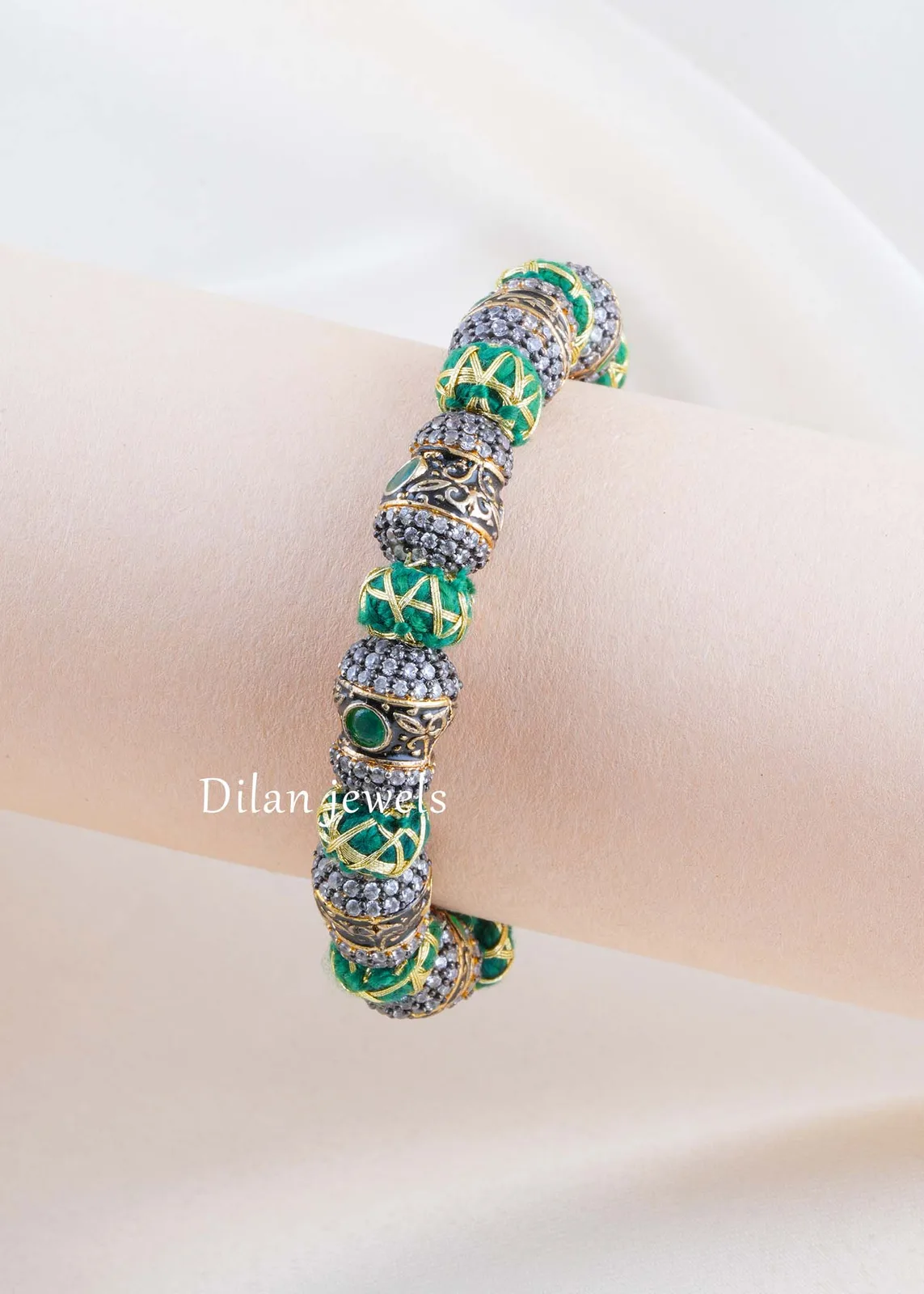 Green-Diamond-Bracelet-BRA002786 Green Diamond Bracelet- BRA002786 - Image 1