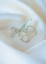 Green Flying Butterfly Ring (Silver) RING01386 - Image 3