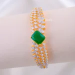 Green Gem Wings Luxury Bracelate (Yellow Gold) BRA002400
