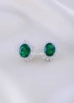 Green Glitz Classic Studs (925 Silver) EAR002230