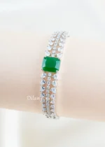 Green Majesty Diamond bracelet (Silver) BRA002640