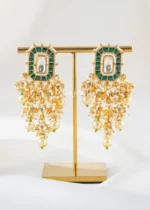 Gulbahar Kundan Necklace Set (Yellow Gold) NEC002714 - Image 3