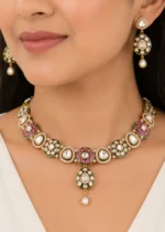 Gulnaar Elegance Necklace Set (Yellow Gold) NEC002671 - Image 4