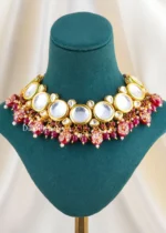 Gulnaar Mirror Necklace Set (Yellow Gold) NEC002685 - Image 2