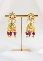 Gulnaar Ruby Necklace Set (Yellow Gold) NEC002674 - Image 3
