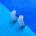 Half Baali Earrings (Silver) EAR000790
