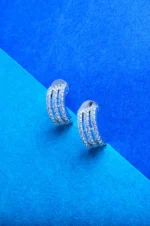 Half Baali Earrings (Silver) EAR000790