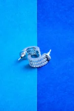 Half Baali Earrings (Silver) EAR000790 - Image 3