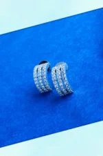 Half Baali Earrings (Silver) EAR000790 - Image 4