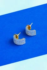 Half Baali Earrings (Yellow Gold) EAR000791 - Image 3