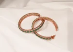 Half Bali Hoops (Rose Gold) EAR000467 - Image 2