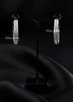 Halo Line Earrings (Silver) EAR002557
