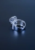 Heart Solitaire 1ct. Band Ring (Silver) RING01216 - Image 3